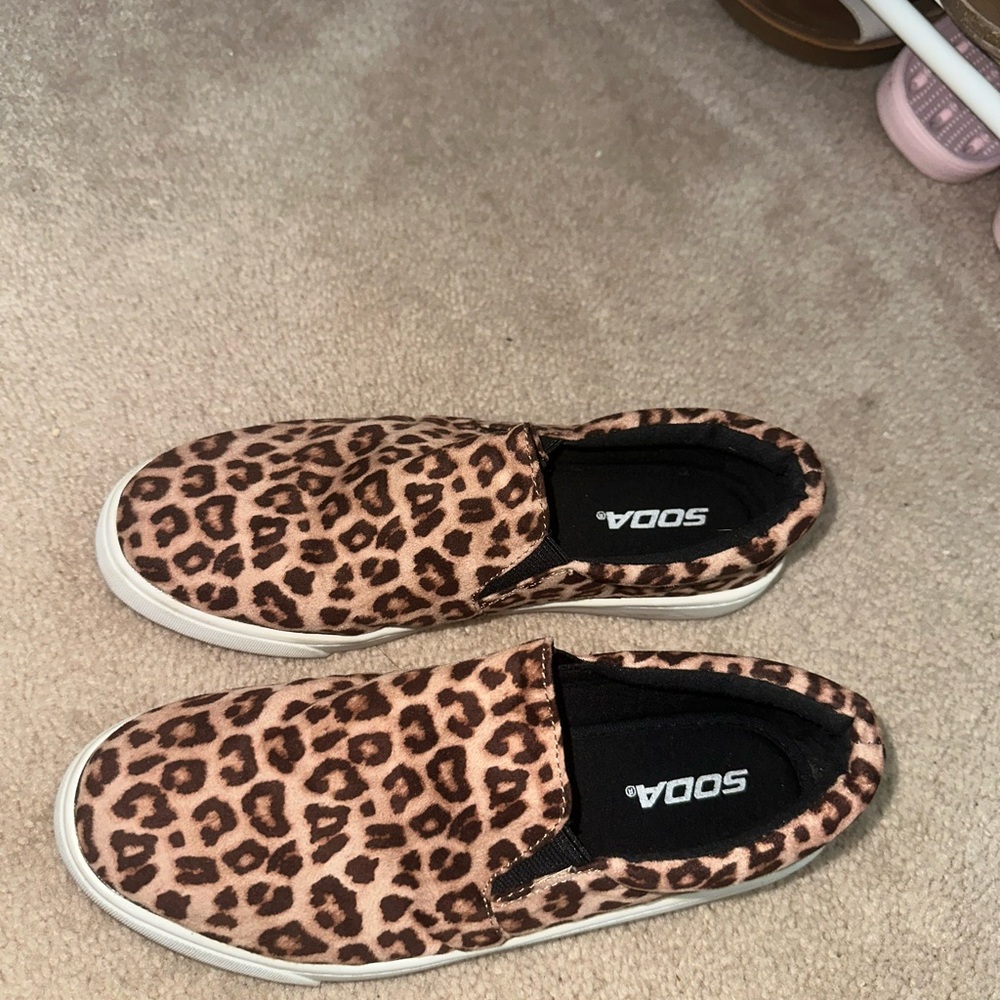 Soda Animal Print Casual Slip-Ons
